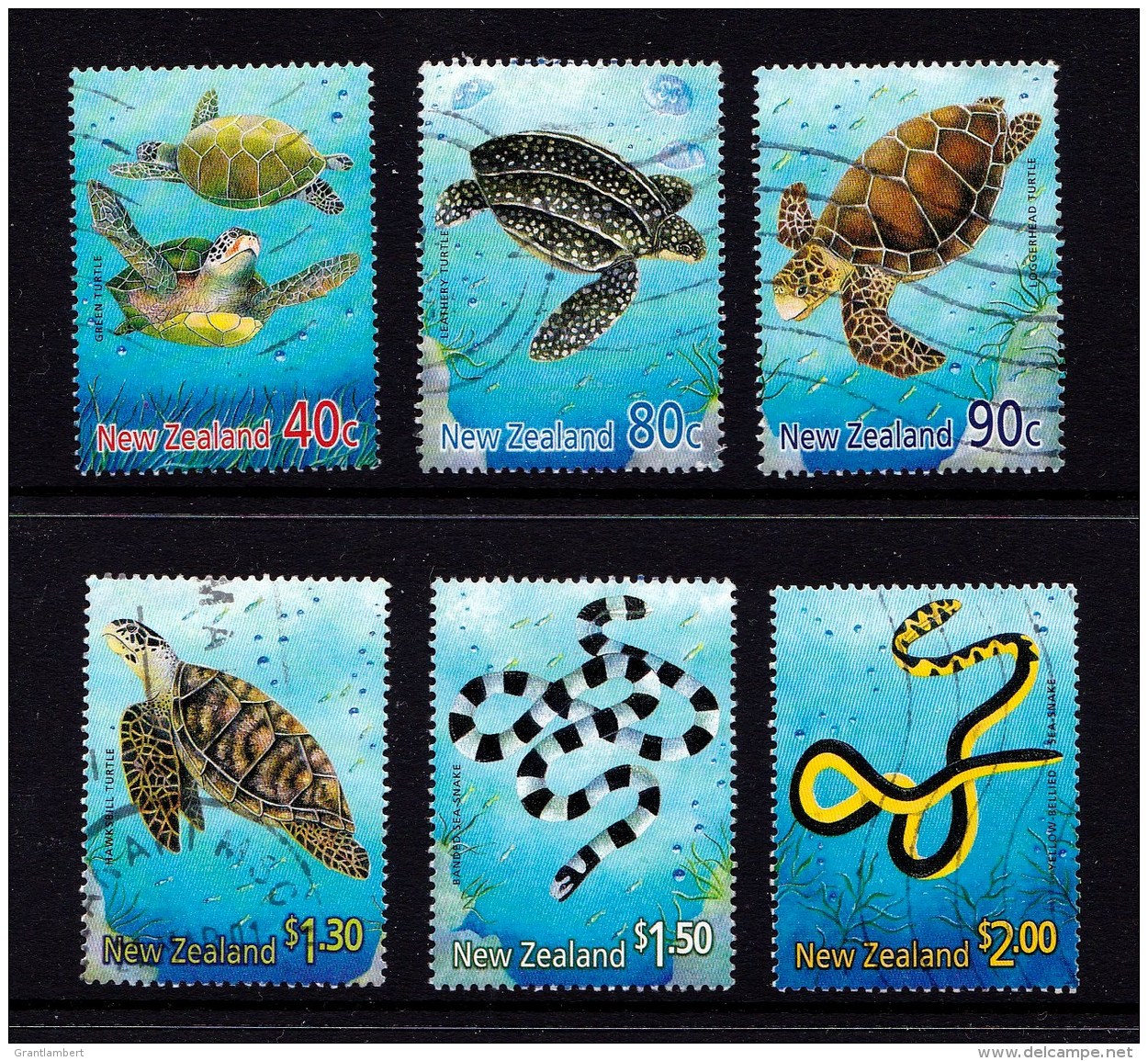 New Zealand 2001 Marine Reptiles Set Of 6 Used - - Used Stamps