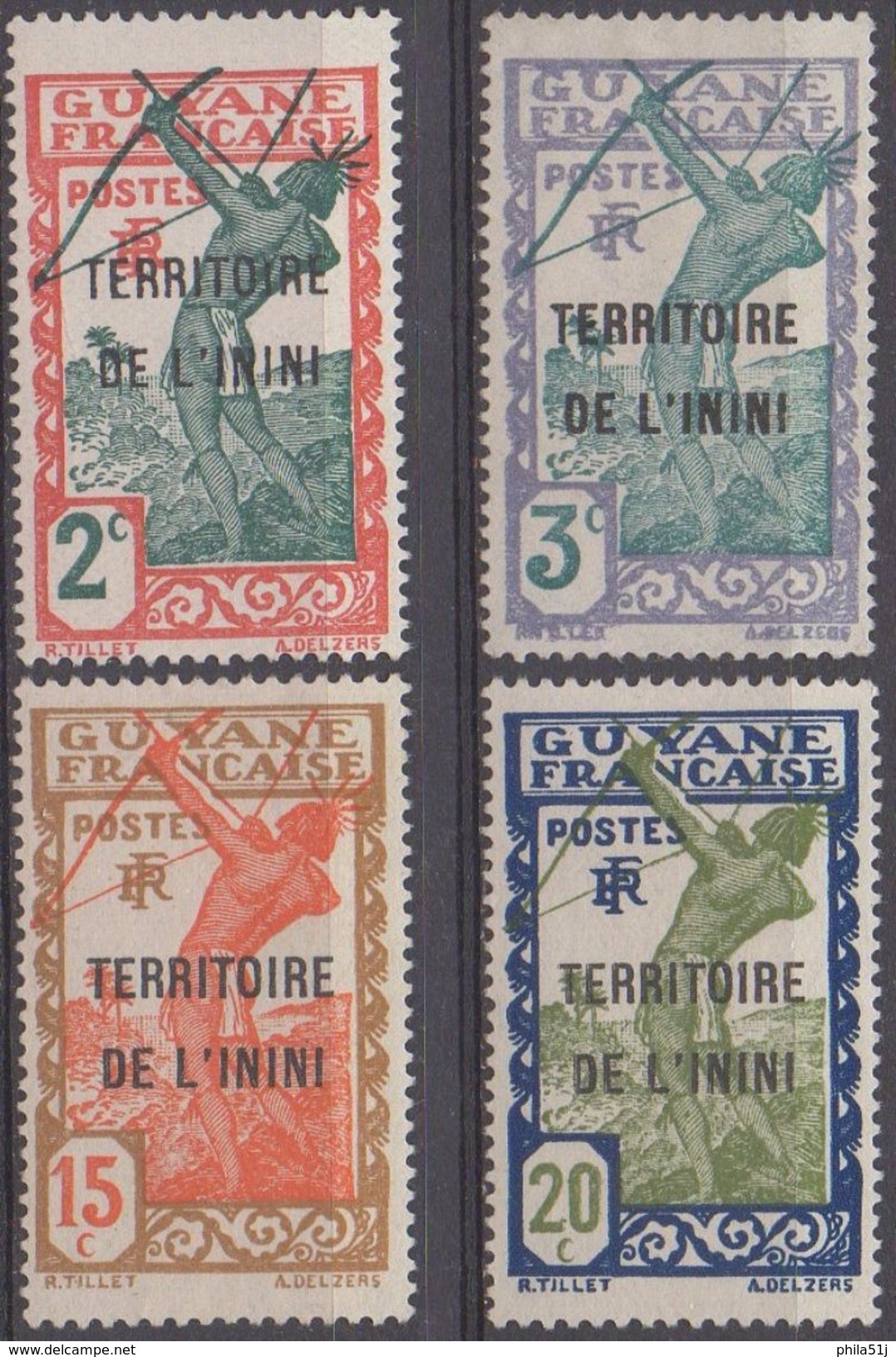 TERRITOIRE  DE  L'ININI  N°2/6/7/36__ NEUF Sans Gomme__ VOIR SCAN - Neufs