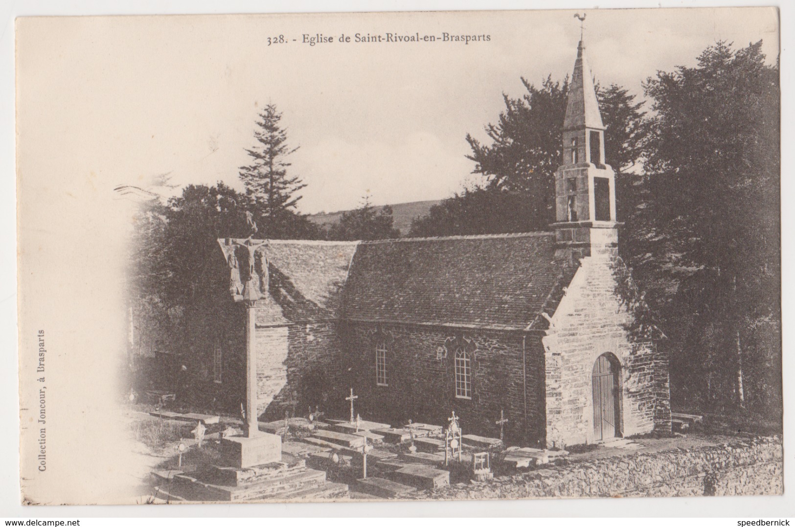 26261 Eglise Saint Rivoal En Brasparts -Ed Joncour N° 328 Brasparts - Cimetiere - Autres & Non Classés
