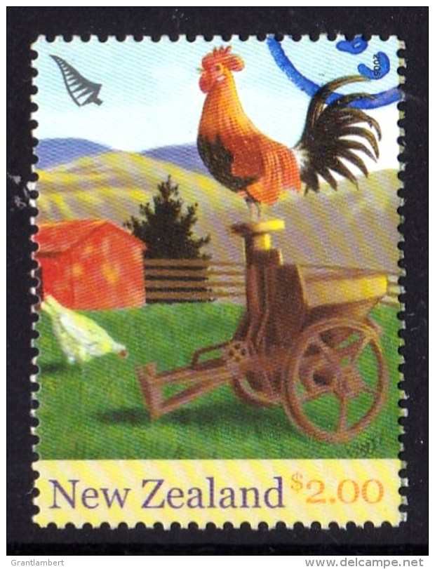New Zealand 2005 Farmyard Animals $2 Rooster Used - Used Stamps