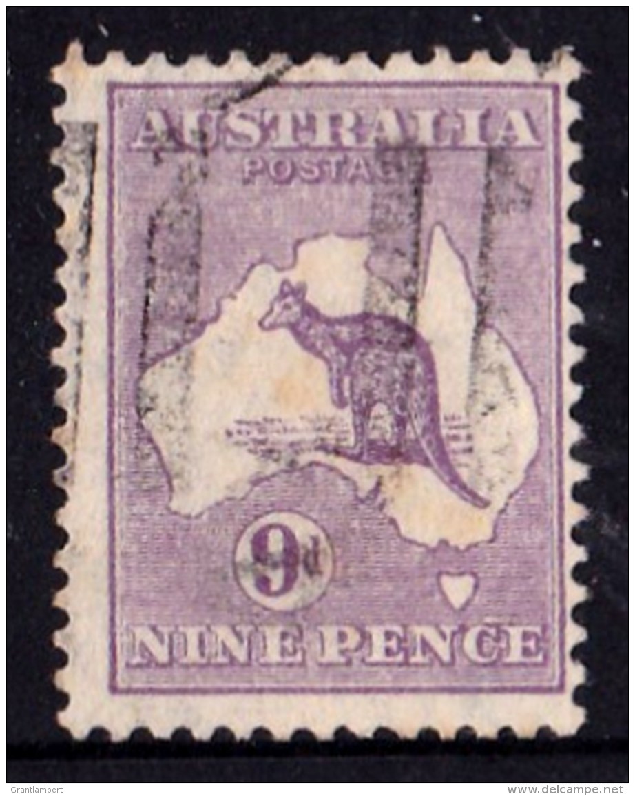 Australia 1920 Kangaroo 9d Violet 3rd Watermark Used - Used Stamps
