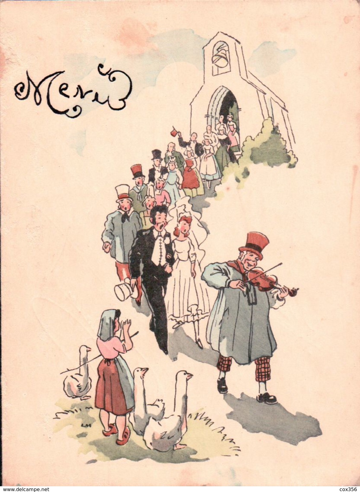 MENU De Mariage Du 10.09.1949 - Menus