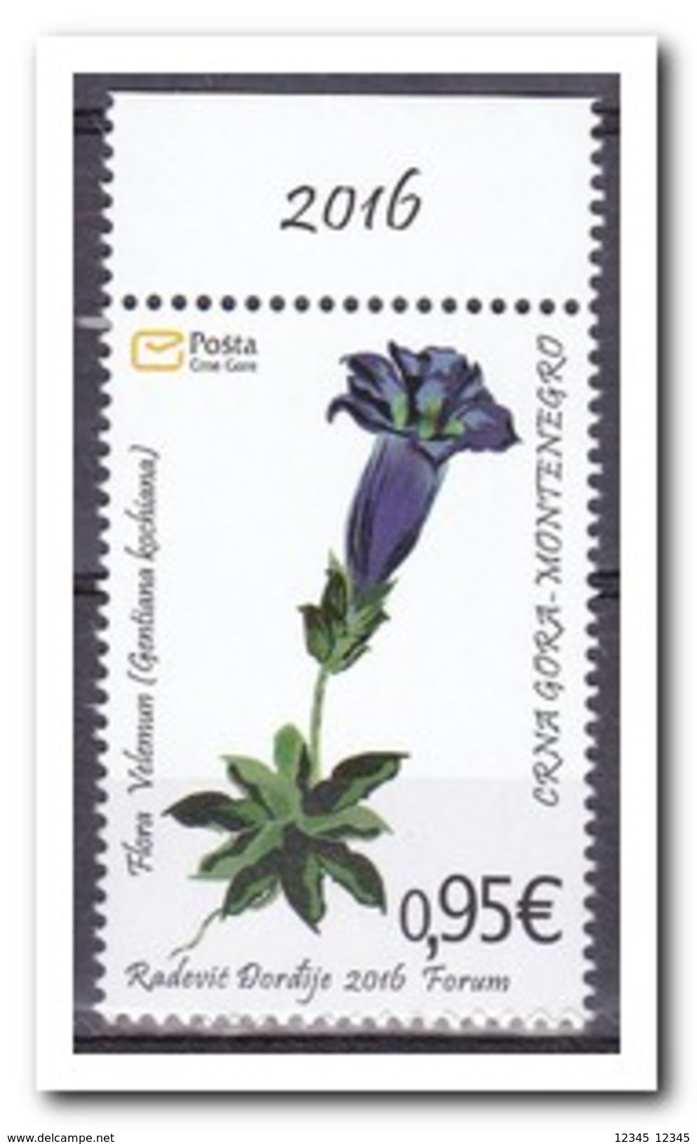 Montenegro 2016, Postfris MNH, Flowers - Montenegro