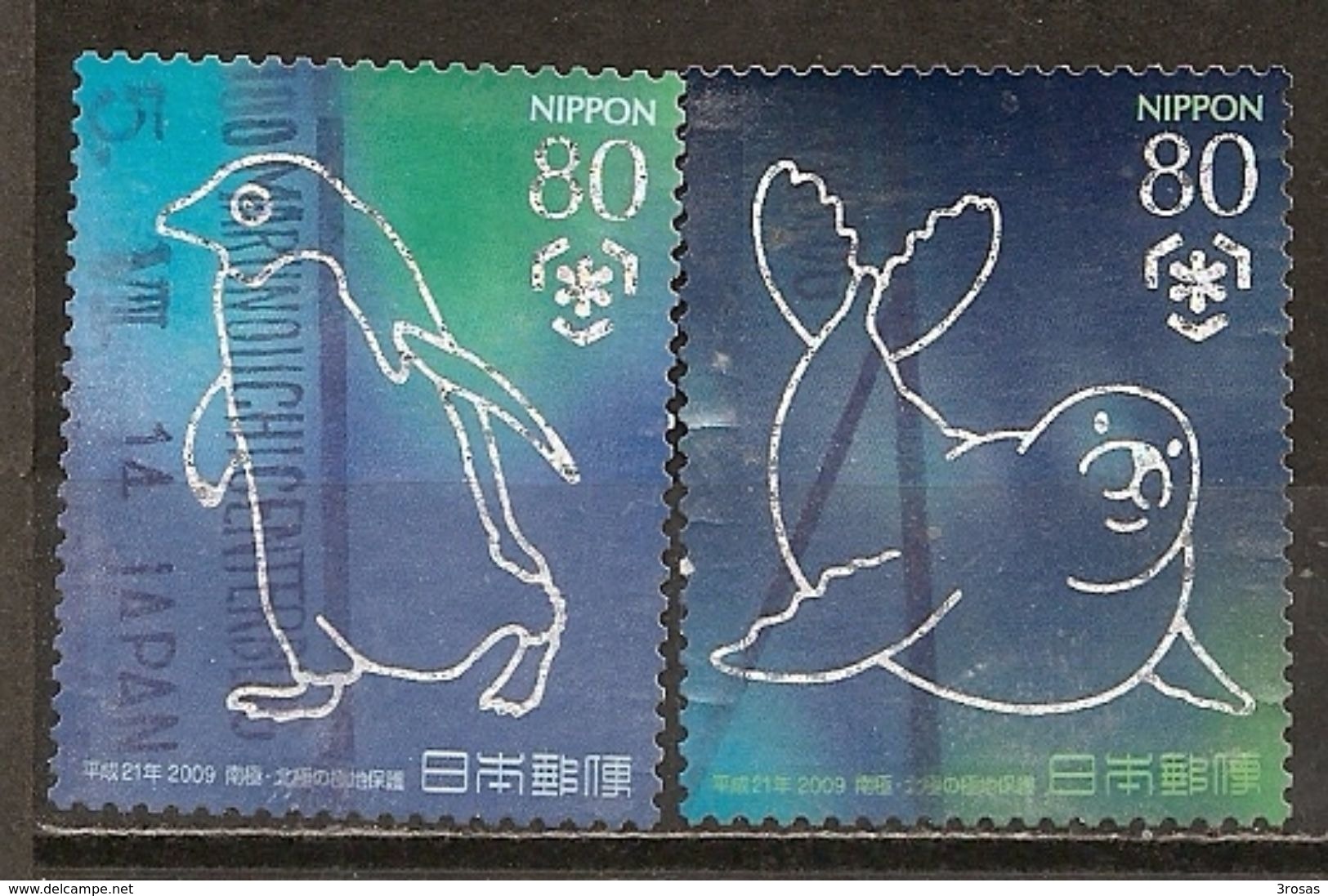 Japon Japan 2009 Phoque Penguin Seal Obl - Usati