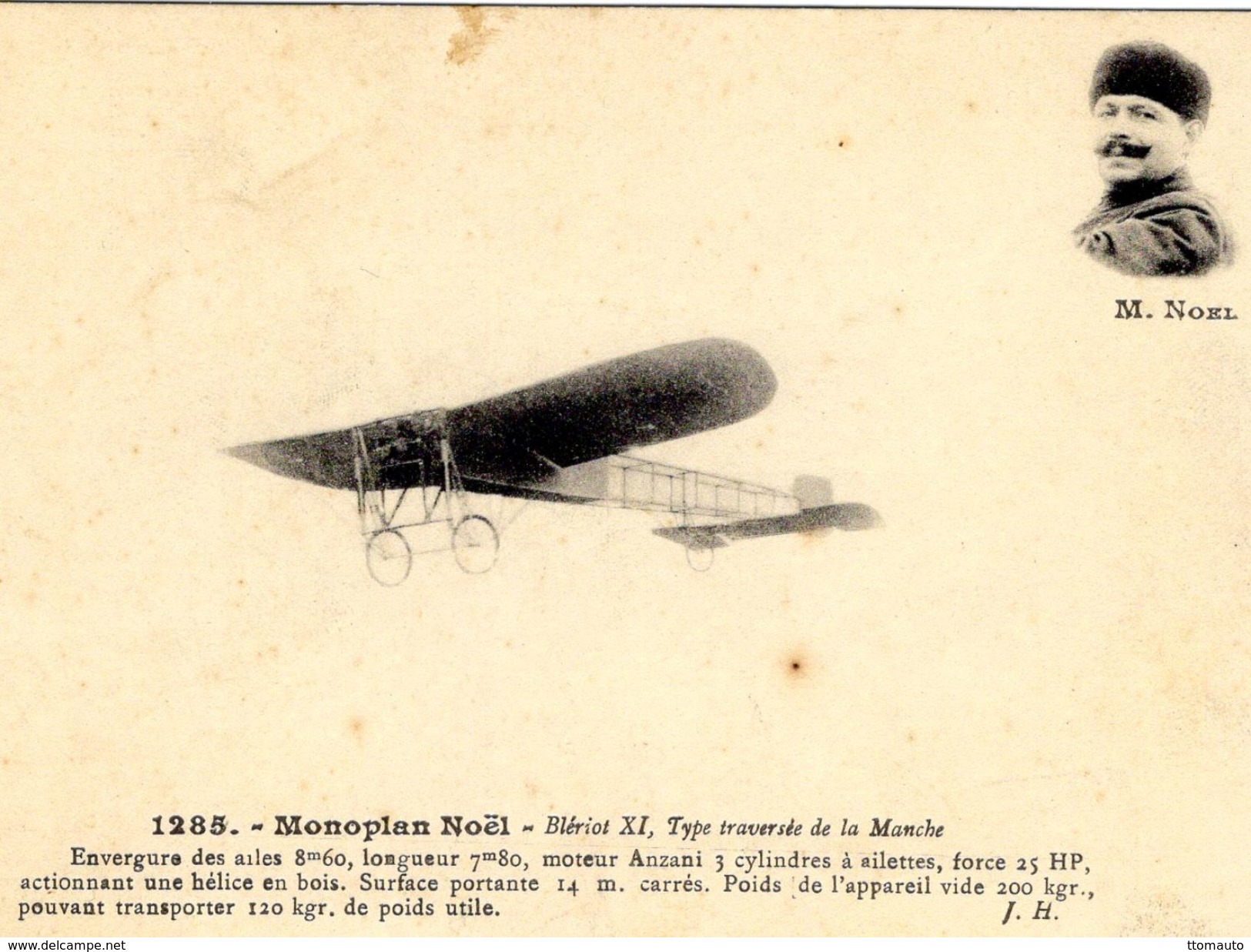 Monoplan Noel  -  Blériot XI, Type Traversé De La Manche  -  CPA - ....-1914: Vorläufer