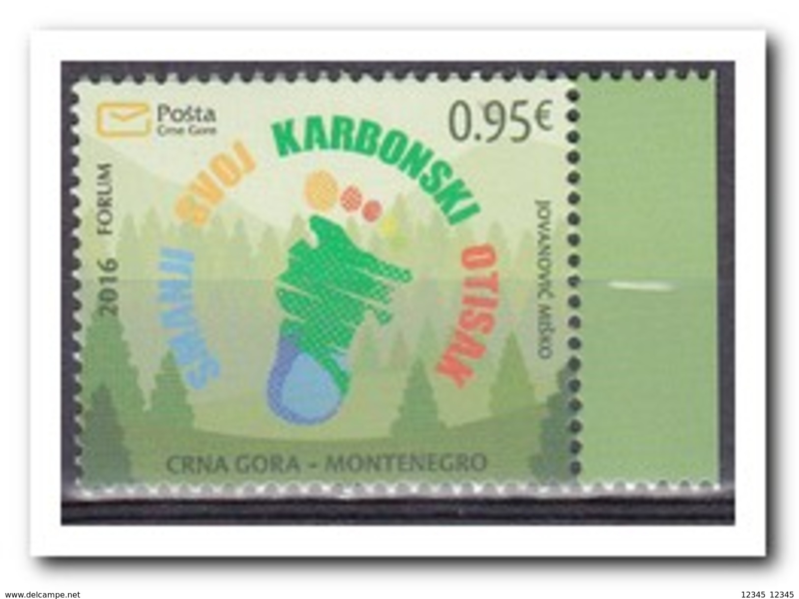 Montenegro 2016, Postfris MNH, REDUCTION OF CO2 - Montenegro