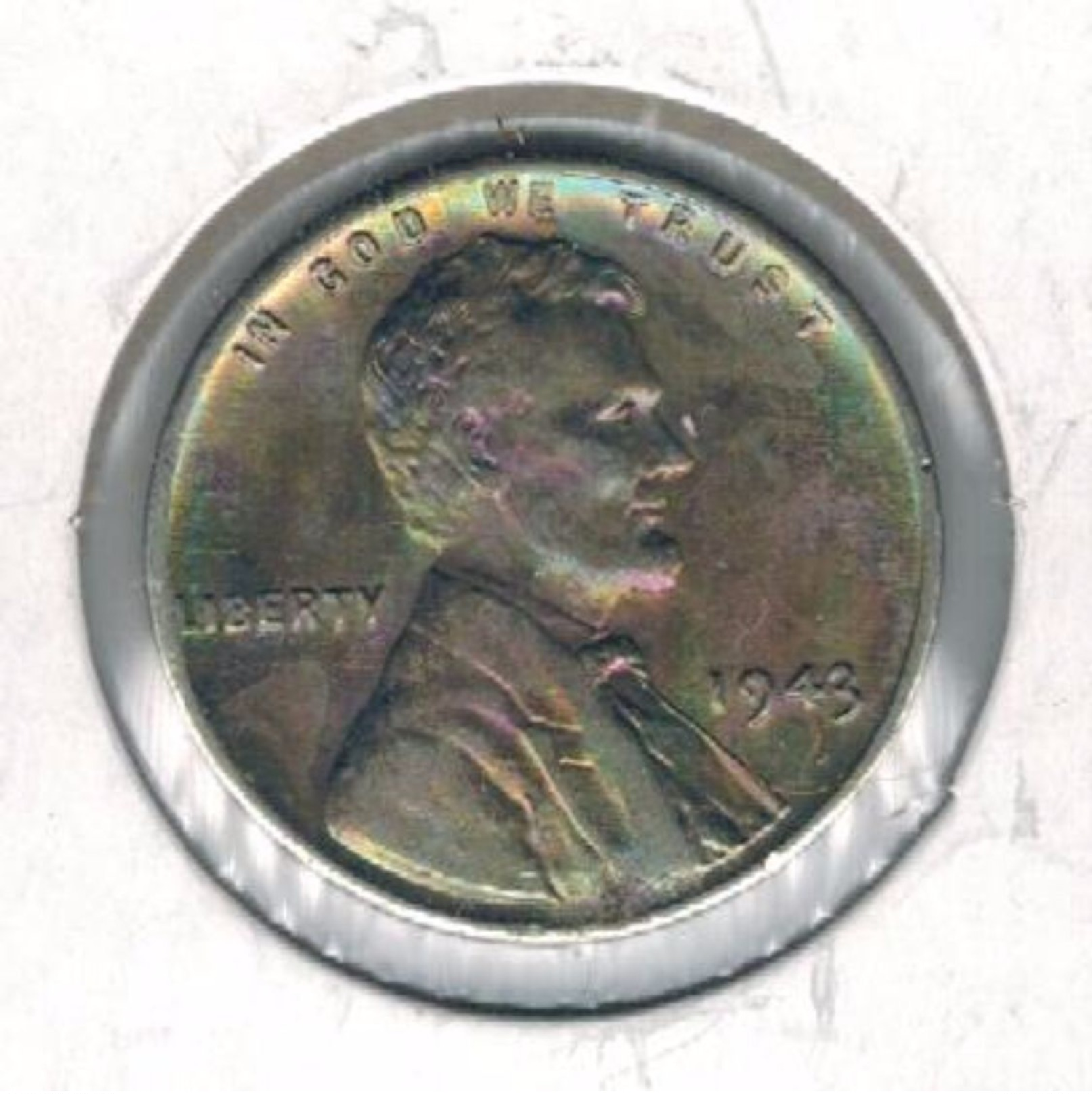 USA, Lincoln Cent, 1943 , XF. - 1909-1958: Lincoln, Wheat Ears Reverse