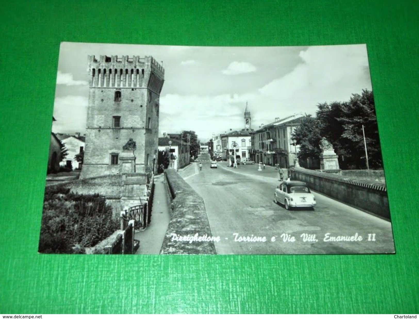 Cartolina Pizzighettone - Torrione E Via Vittorio Emanuele II 1960 Ca - Cremona