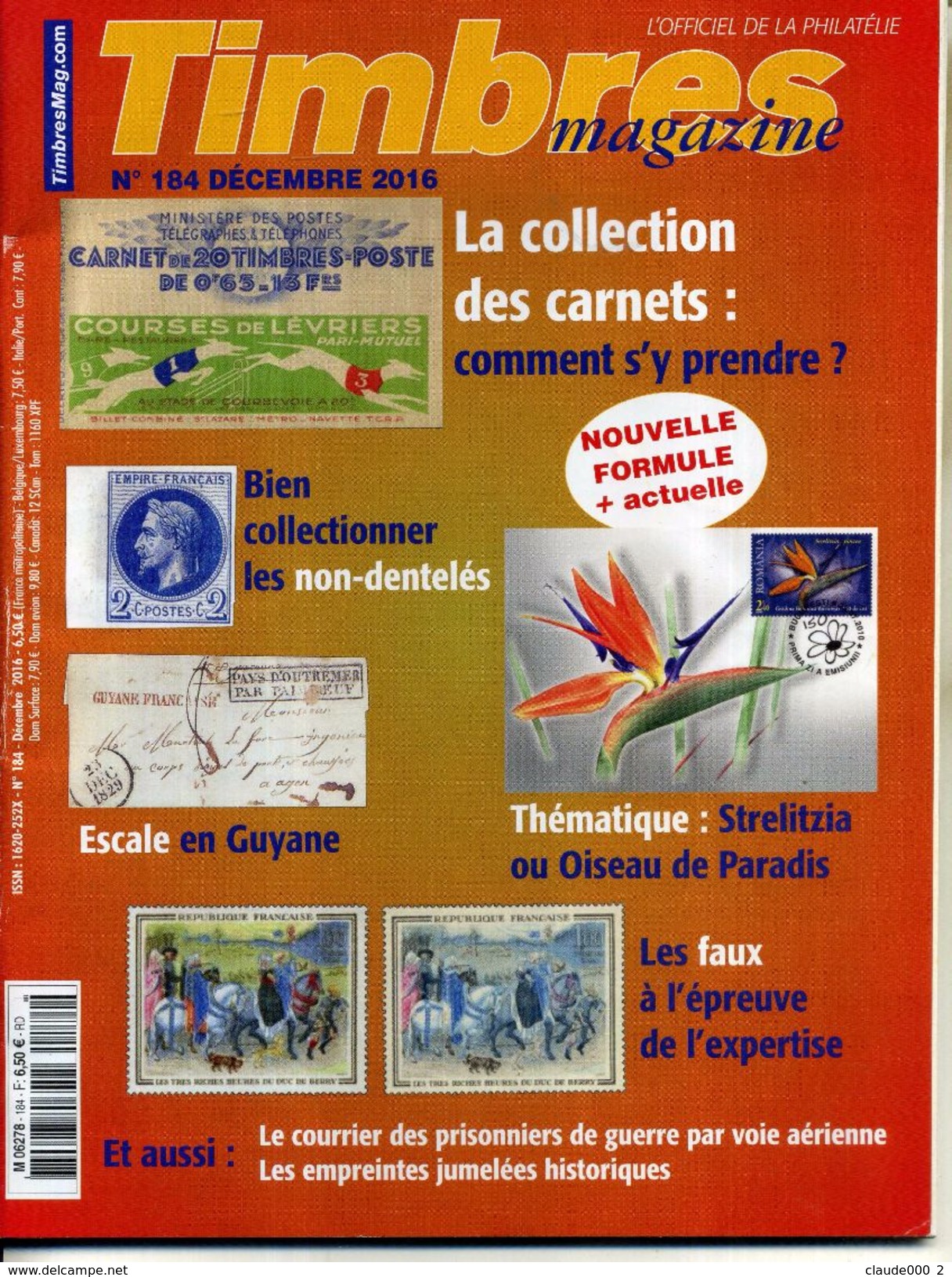 TIMBRES MAGAZINE ANNEE COMPLETE 2016 soit 11 Numéros