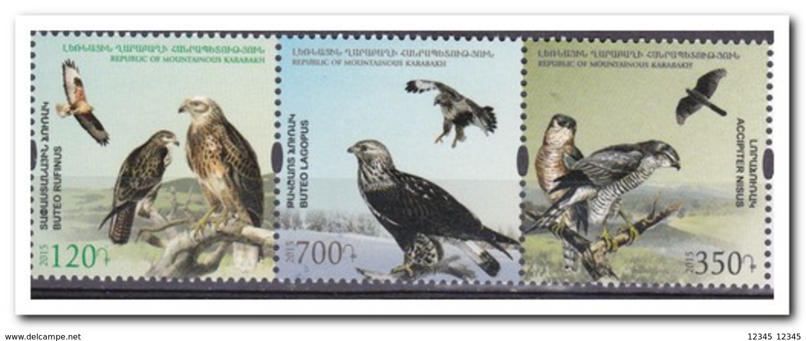 Nagorno Karabaki 2015, Postfris MNH, Birds Of Prey - Andere-Azië