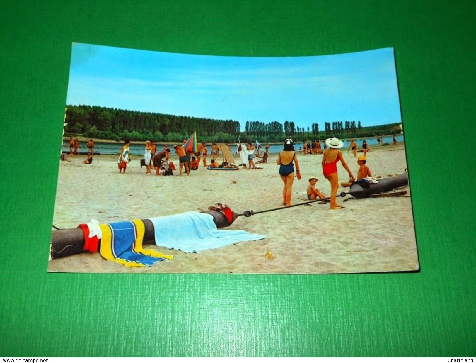 Cartolina Pianura Reggiana - Spiaggia Sul Po 1961 Ca - Reggio Nell'Emilia