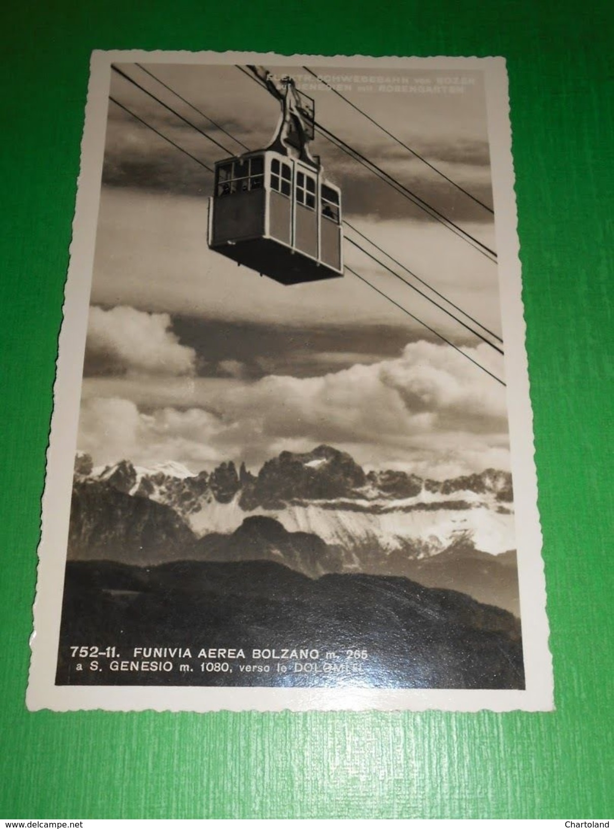 Cartolina Funivia Aerea Bolzano - S. Genesio Verso Le Dolomiti 1940 Ca - Bolzano (Bozen)