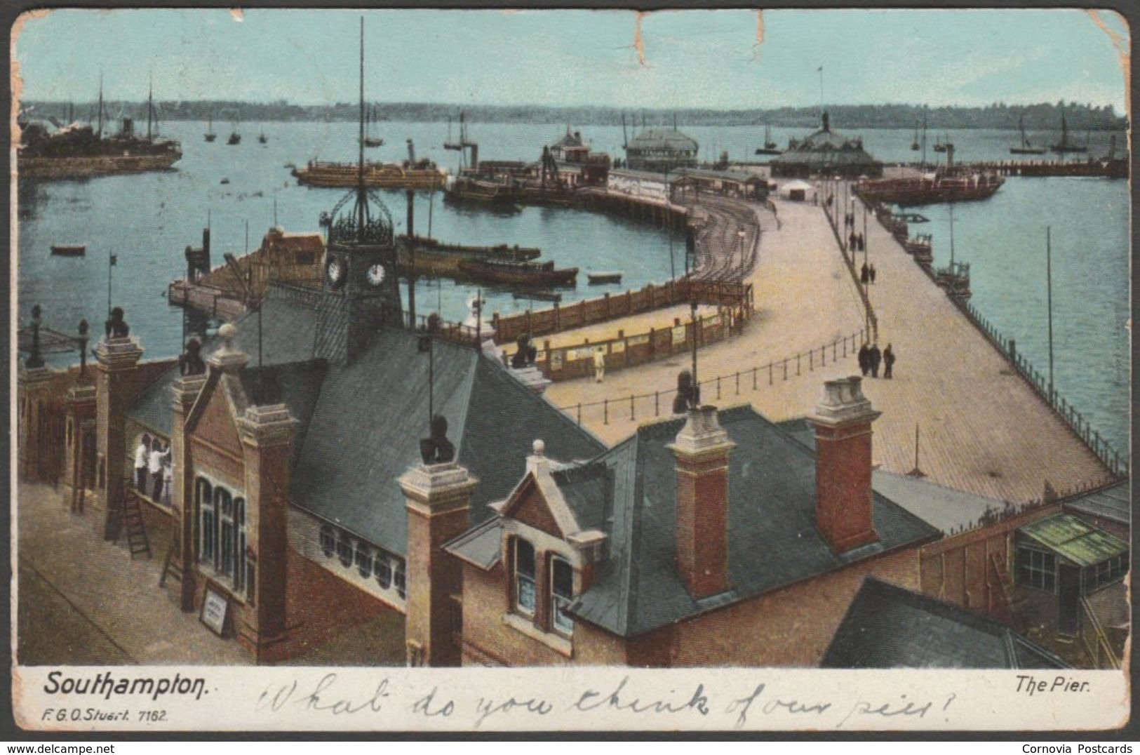 The Pier, Southampton, Hampshire, 1903 - FGO Stuart Postcard - Southampton