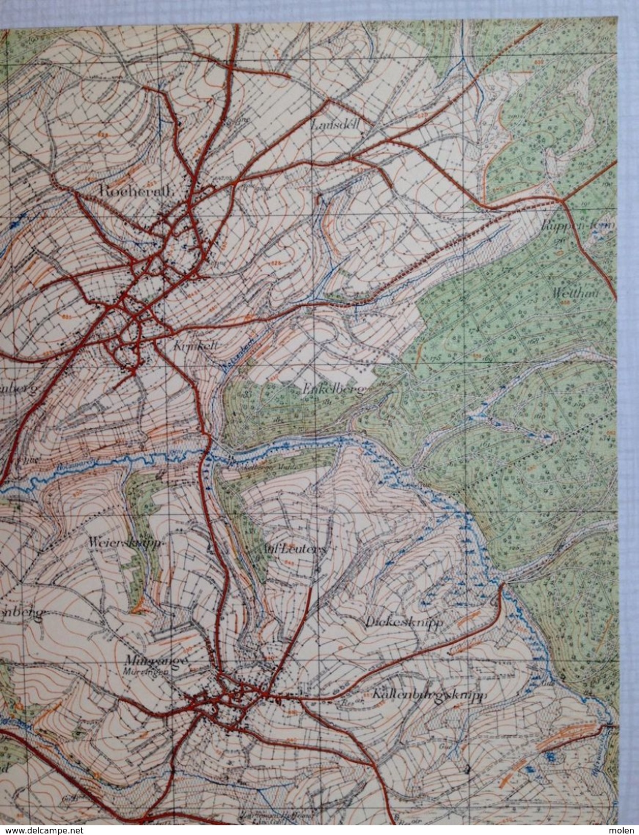 CARTE D ETAT MAJOR 50/8 De 1925 BULLINGEN WIRTZFELD ROCHERATH MURRINGEN HUNNINGEN HONSFELD HEPSCHEID BUCHHOLZ S715 - Büllingen