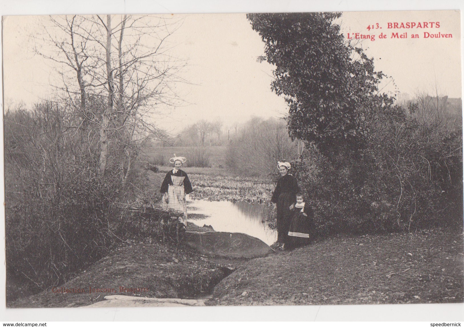 26283 BRASPARTS Etang De Meil An Doulven  -Ed Joncour N° 413 Brasparts - Femme Costume Breton - Autres & Non Classés