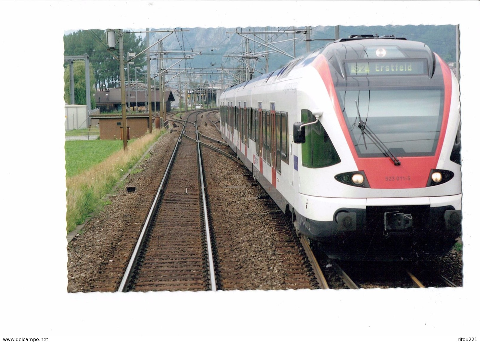 Carte Photo Moderne - Suisse -  Ligne Du Gothard / Erstfeld - Train Locomotive 523 011-5 // 2006 - Erstfeld