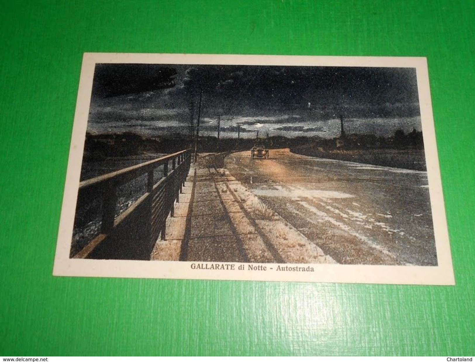 Cartolina Gallarate Di Notte - Autostrada 1930 Ca - Varese