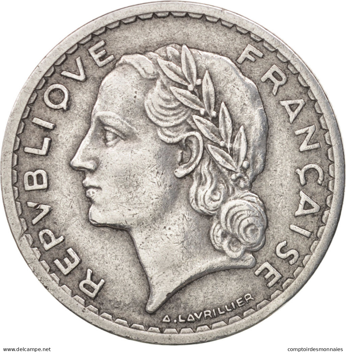 Monnaie, France, Lavrillier, 5 Francs, 1950, Beaumont Le Roger, TTB, Aluminium - J. 5 Francs