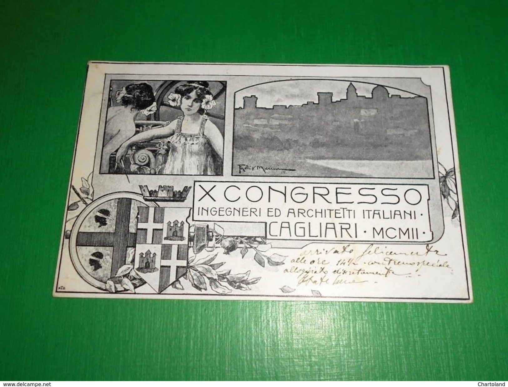 Cartolina Cagliari - X° Congresso Ingegneri Ed Architetti Italiani 1902 - Cagliari