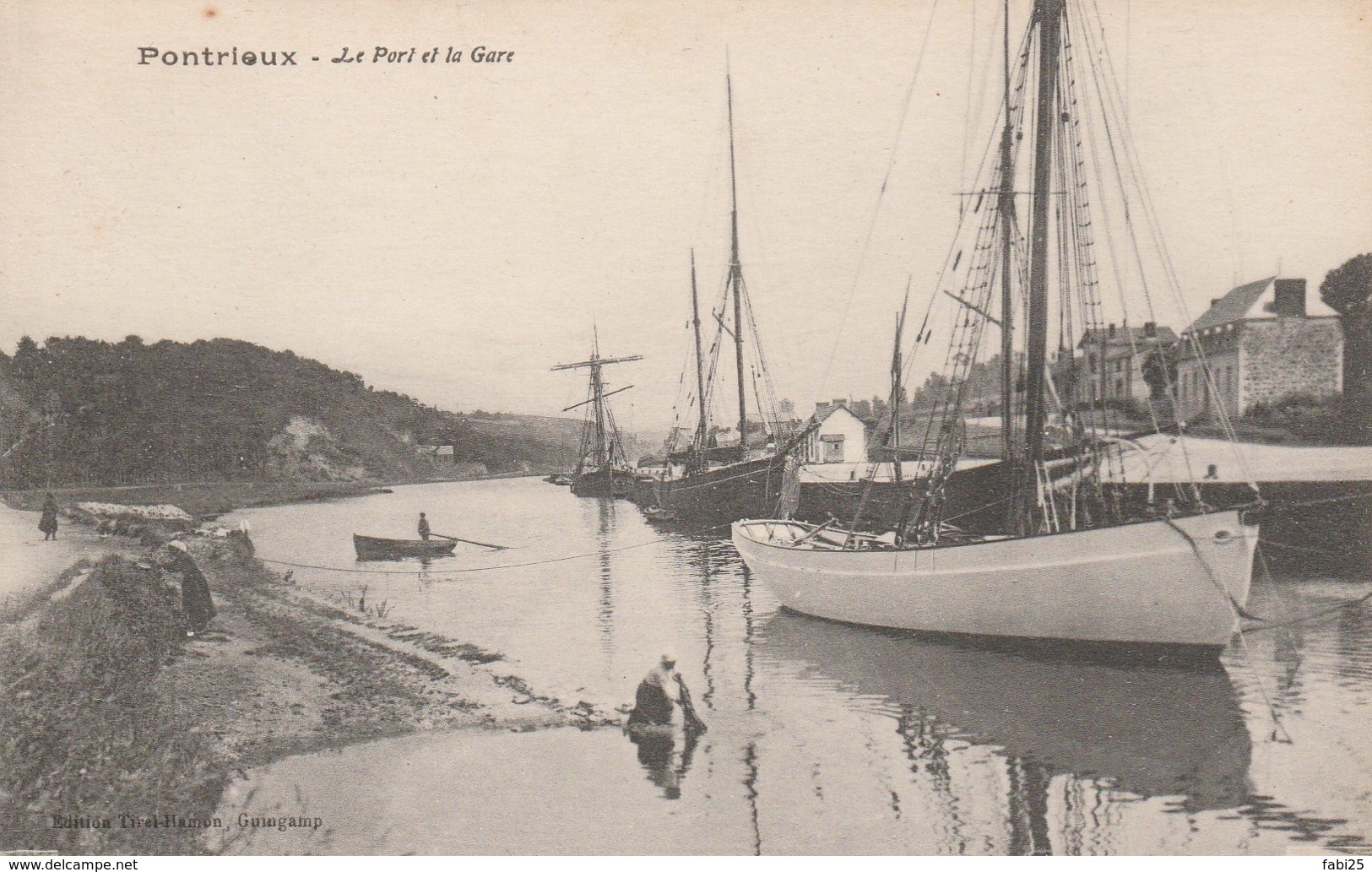 PONTRIEUX LE PORT ET LA GARE - Pontrieux