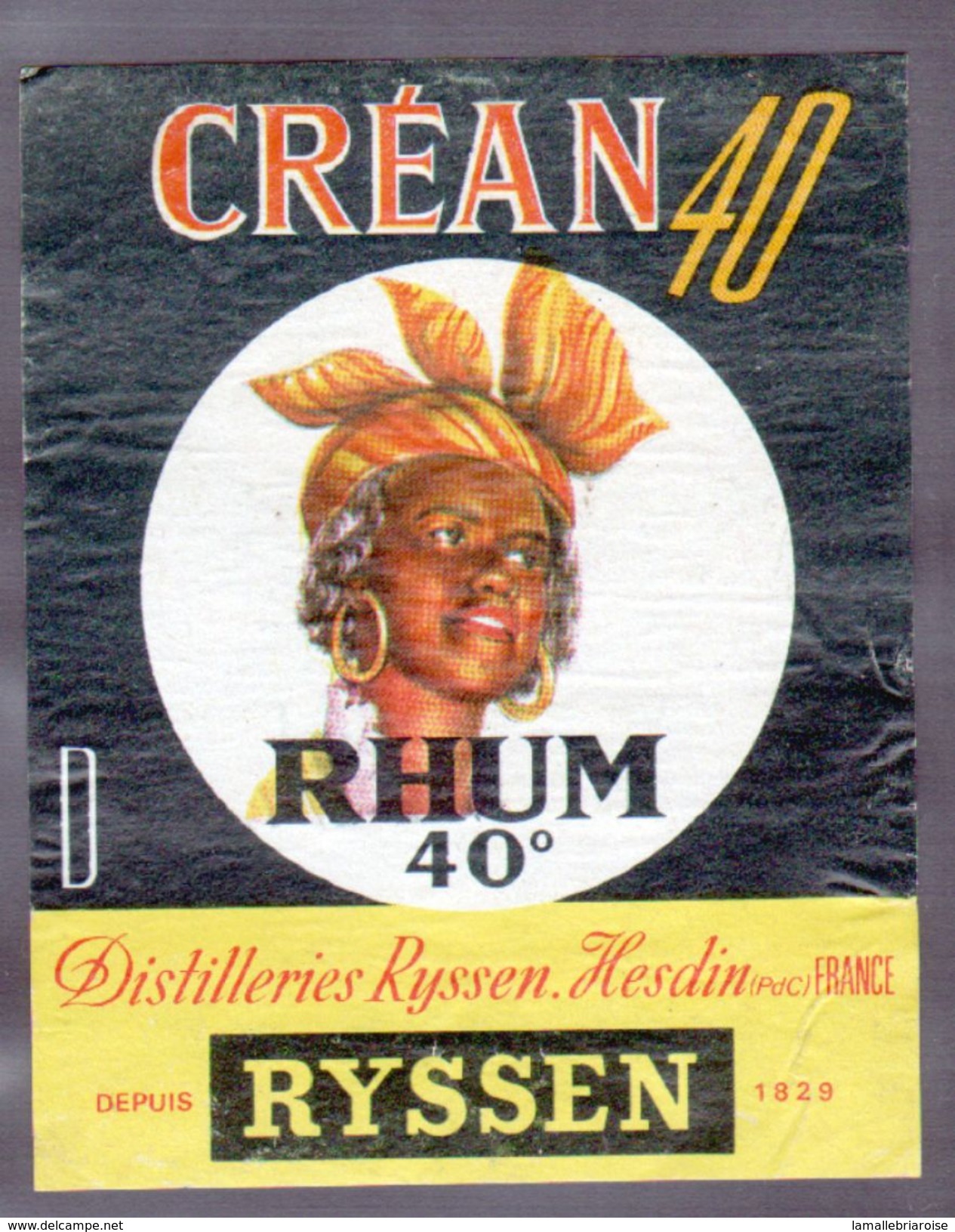 ETIQUETTE RHUM RYSSEN (scannée Recto-verso) - Rhum