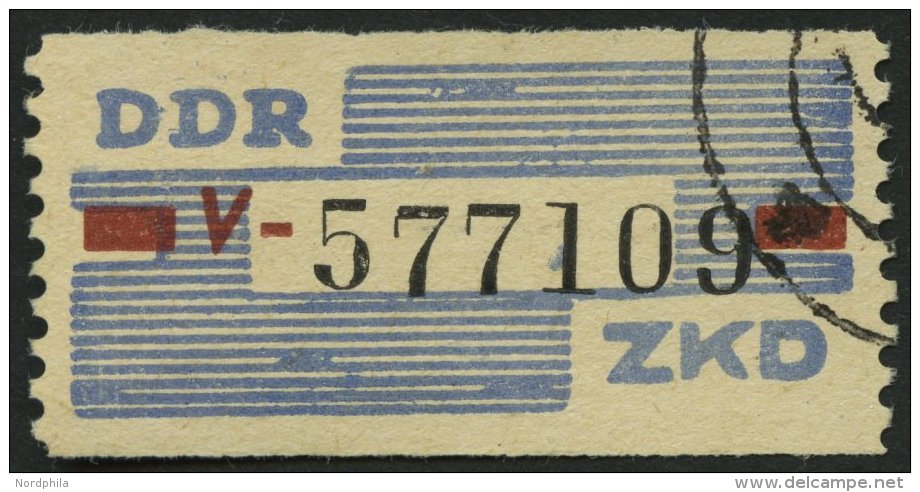 DIENSTMARKEN B D 28V O, 1959, 10 Pf. Lebhaftgraublau/dunkelbr&auml;unlichrot/schwarz, Buchstabe V, Pracht, Gepr. Weigelt - Otros & Sin Clasificación