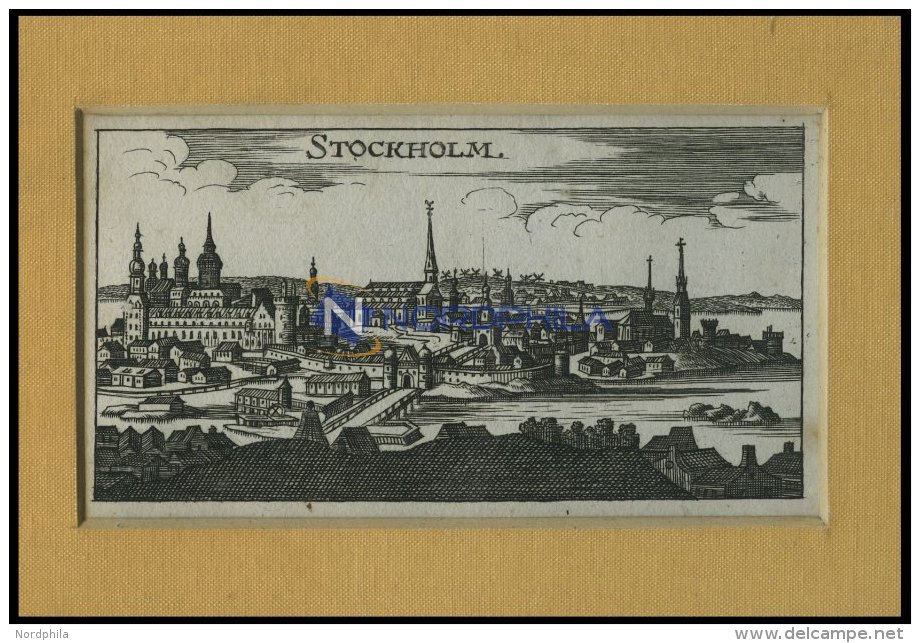 STOCKHOLM, Gesamtansicht, Kupferstich Von Riegel Um 1690 - Lithographien