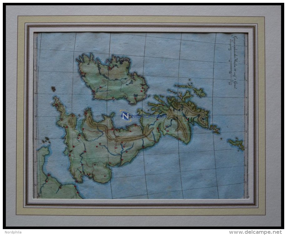 Grossbritannien Und Irland, Blindkarte, Kolorierter Kupferstich Von G&uuml;ssefeld, Weimar 1803 - Otros & Sin Clasificación