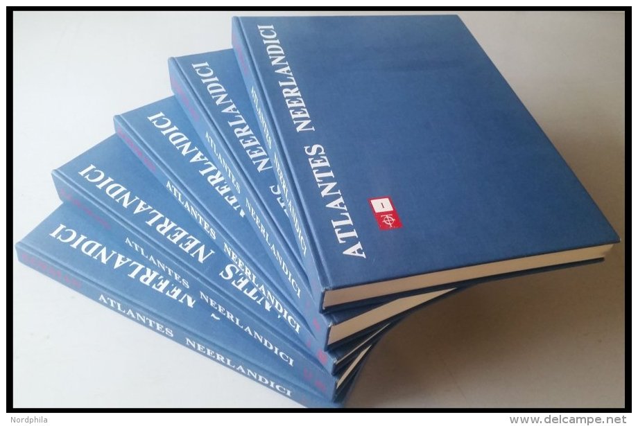 SACHB&Uuml;CHER Atlantes Neerlandici, Bibliography, Koeman Cornelis, 1967-1971, 5 Vols., Hardcover, Atlantes Neerlandici - Sonstige & Ohne Zuordnung