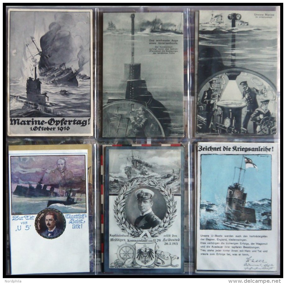 ALTE POSTKARTEN - SCHIFFE KAISERL. MARINE BIS 1918 U-Boote: Sammlung Von 96 Verschiedenen Ansichtskarten Mit U-Boot-Moti - Guerra
