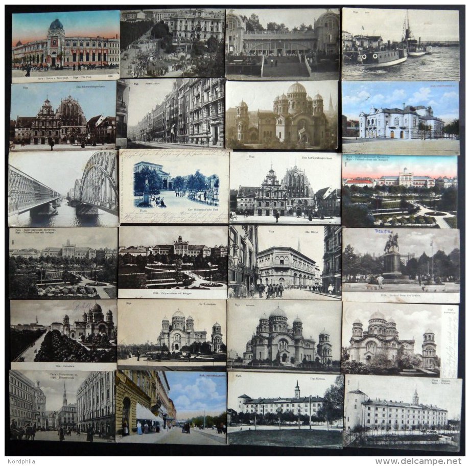 ALTE POSTKARTEN - LETTLAN RIGA, 67 Verschiedene Ansichtskarten Mit Teils Seltenen Motiven, Alles Feldpostkarten Von 1916 - Lettland