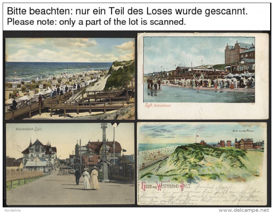 ALTE POSTKARTEN - DEUTSCH SYLT - Westerland, Sammlung Von 100 Verschiedenen Ansichtskarten Im Briefalbum, Dabei Gru&szli - Lettres & Documents