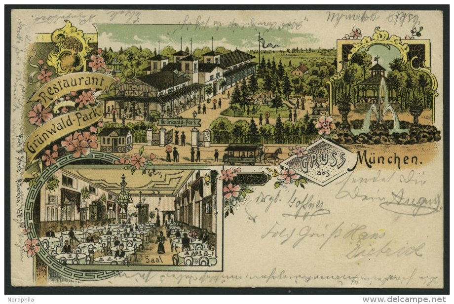 DEUTSCHLAND ETC. M&Uuml;NCHEN, Farbige Gruss Aus..Karte Von 1899, Gebraucht - Otros & Sin Clasificación