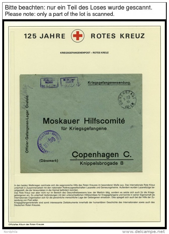 SONSTIGE MOTIVE **,Brief , 125 Jahre Rotes Kreuz Auf Siegerseiten Im Album Mit Einzelmarken, Blocks, Maximumkarte, Marke - Ohne Zuordnung