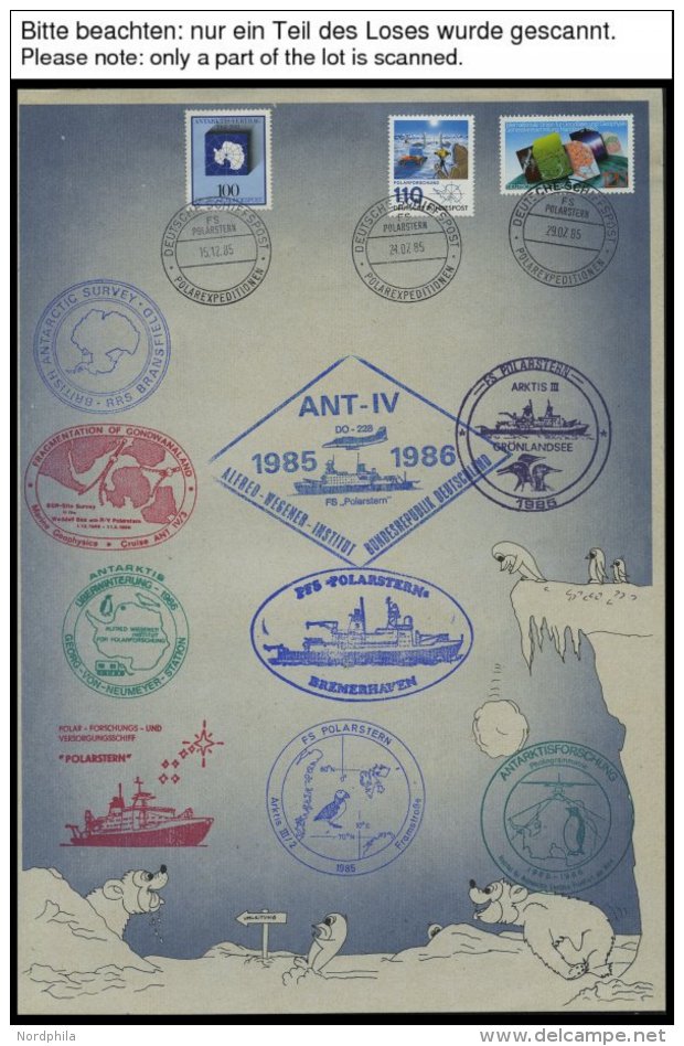 SONSTIGE MOTIVE 1985/6, Dritte Und Vierte Antarktis-Expedition Der Polarstern, Interessante Sammlung Mit 118 Verschieden - Ohne Zuordnung