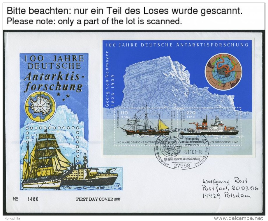 SONSTIGE MOTIVE 2001-07, Antarktis - Forschung, &uuml;ber 160 Belege, Meist Von Deutschen Instituten, Im Spezialbum, Pra - Ohne Zuordnung