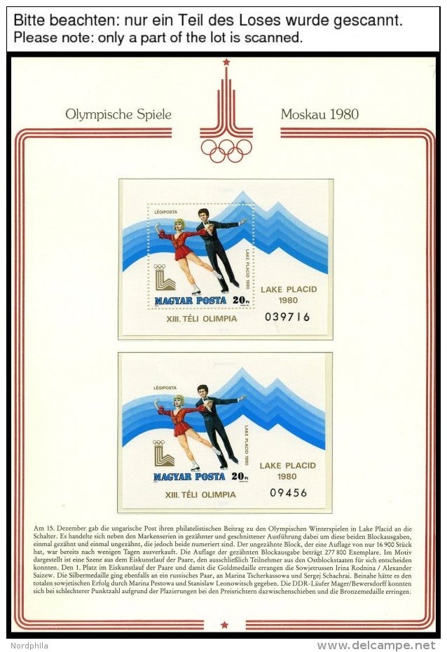 SPORT **,Brief , Olympische Spiele Moskau 1980 Im Borek Spezialalbum, Mit Kleinbogen, Markenheftchen Und Ungez&auml;hnte - Otros & Sin Clasificación