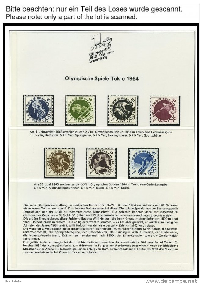SPORT **,Brief,o , Offizielle ARD-Olympia-Sammlung 1948-88, Pracht - Otros & Sin Clasificación