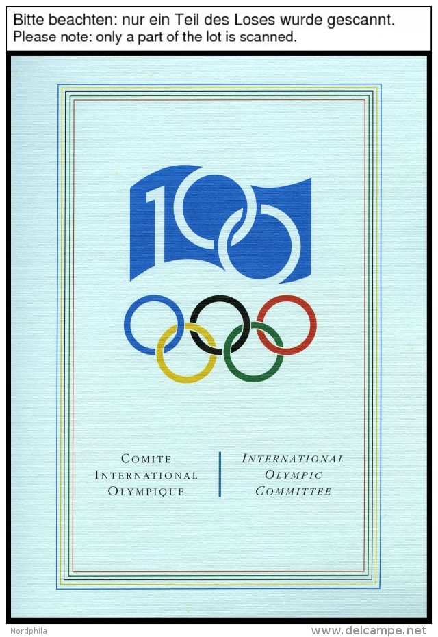 SPORT **,Brief , Pr&auml;sentation Der Philatelie Kollektion Zum 100 J&auml;hrigen Bestehen Des IOC In 3 Bolaffi Spezial - Otros & Sin Clasificación