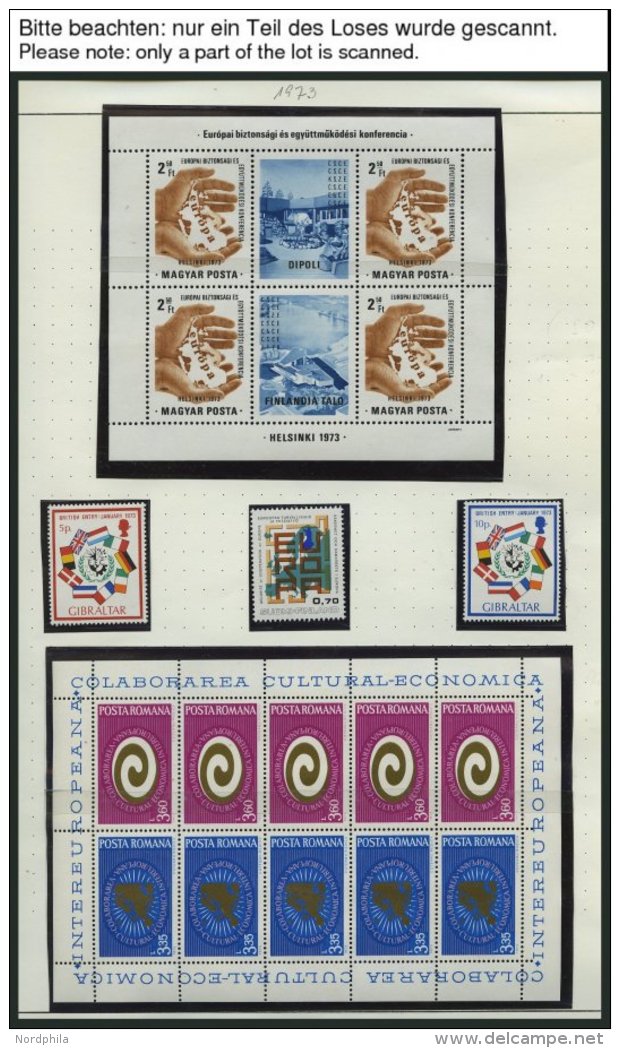 EUROPA UNION **, Sammlungsteil Sympathie- Und Mitl&auml;uferausgaben Von 1966-75, Mit Kleinbogen Und Blocks, Pracht, Mi. - Colecciones
