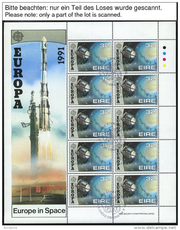 EUROPA UNION KB O, 1991, Weltraumfahrt, 11 Verschiedene Kleinbogens&auml;tze, U.a. Mit Irland, Pracht, Mi. 520.- - Sammlungen
