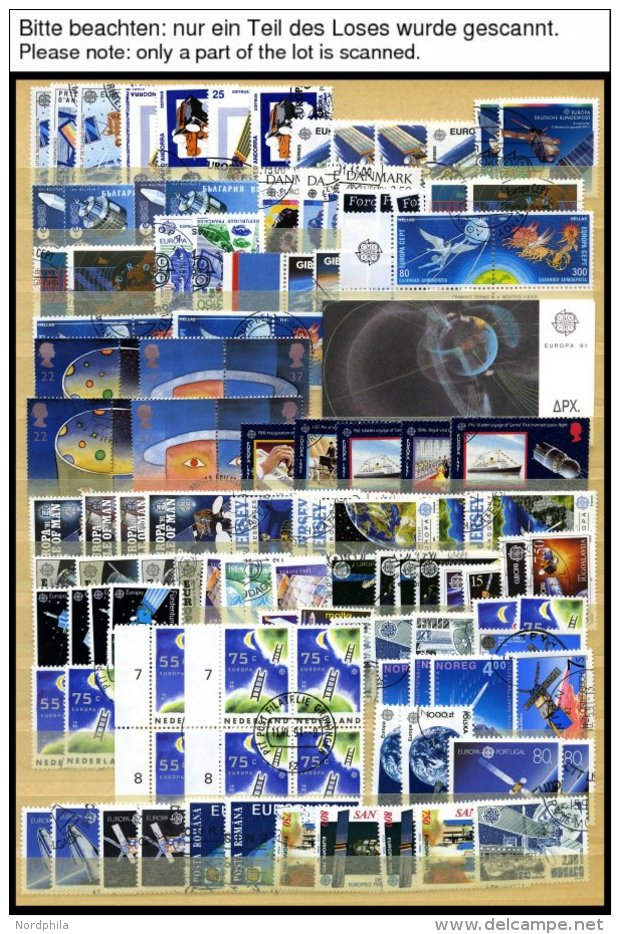 EUROPA UNION O,Brief , 1991, Weltraumfahrt, &uuml;berkompletter Jahrgang, Dabei Belege Mit Ersttagsstempeln, Markenheftc - Sammlungen