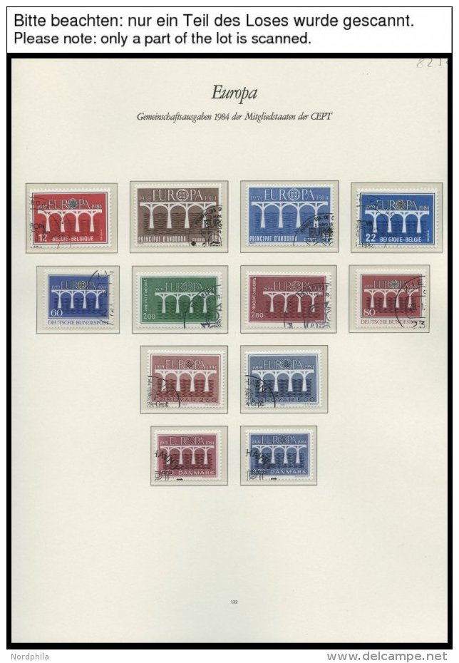 EUROPA UNION O, 1984, Br&uuml;cke, Kompletter Jahrgang, Pracht, Mi. 128.30 - Collections