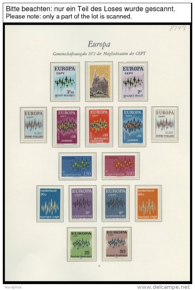 EUROPA UNION **, 1972, Sterne, Kompletter Jahrgang, Pracht, Mi. 198.- - Colecciones