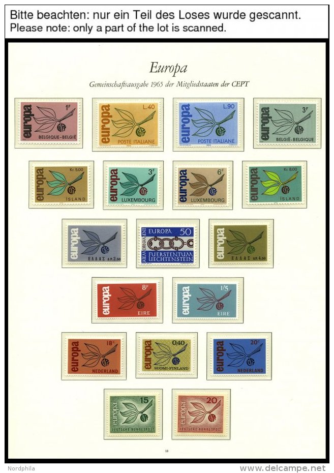 EUROPA UNION **, 1965-68, Zwerg Mit Frucht, Stilisiertes Boot, Zahnr&auml;der Und Kreuzbartschl&uuml;ssel, 4 Komplette J - Colecciones