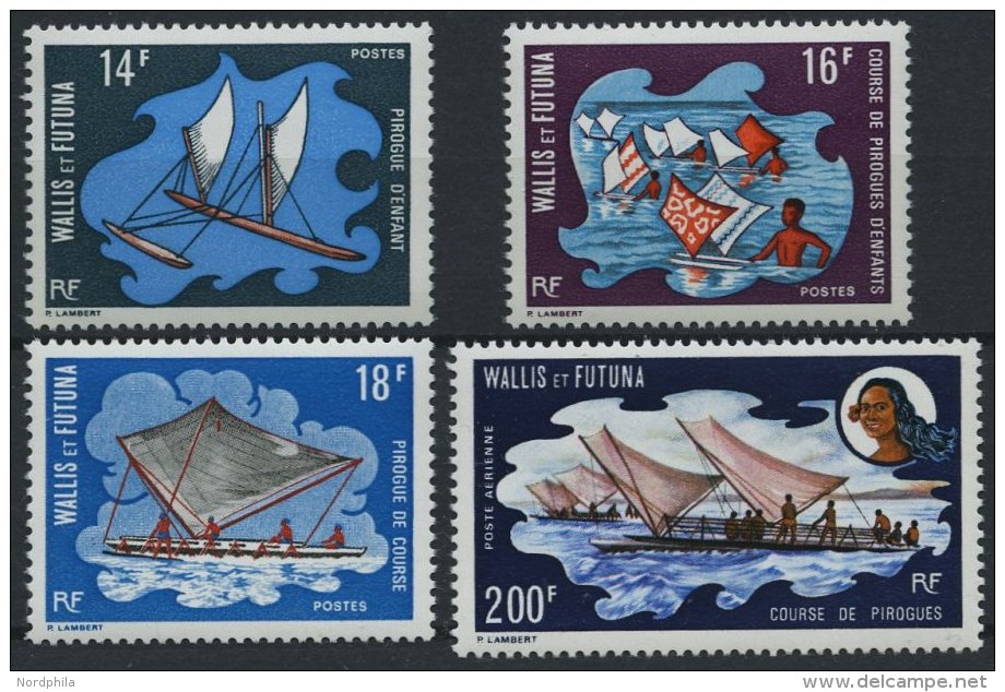 WALLIS- UND FUTUNA-INSELN 238-41 **, 1972, Piroggen-Wettbewerbe, Prachtsatz, Mi. 85.- - Ungebraucht