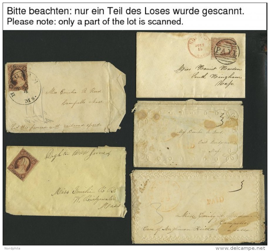 SAMMUNGEN, LOTS Ca. 1750-1863, Interessante Briefpartie Von 35 Belegen, Alle Mit Inhalt, Dabei Auch Vorphilatelie, Zierb - Gebraucht