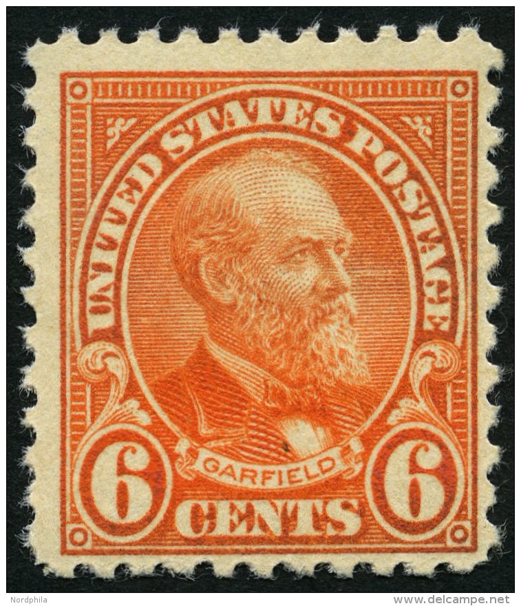 USA 268 **, Scott 558, 1922, 6 C. Garfield, Postfrisch, Pracht, $ 70.- - Usados