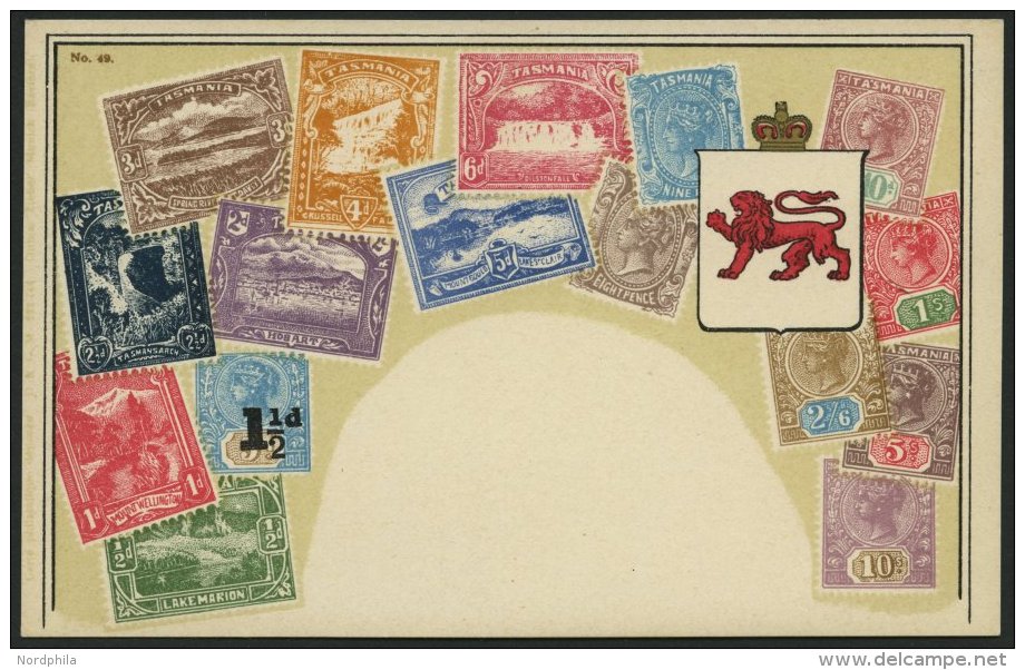 TASMANIEN Ca. 1920, Briefmarkenserie, Ungebrauchte Karte, Pracht - Sellos (representaciones)