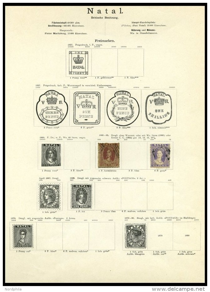 S&Uuml;DAFRIKA AB 1910 O,* , 1859-ca. 1900, Alter Sammlungsteil S&uuml;dafrikanische Staaten, Insgesamt 55 Werte, Erhalt - Autres & Non Classés